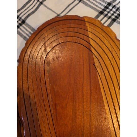 13" Vintage Wood Basket Collapsible Folding Fruit Bread Serving Display Decor - Picture 11 of 11